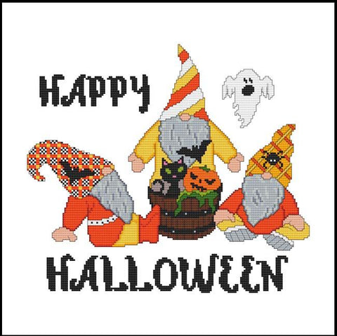 Gnome Greetings: Halloween - Cross Stitch Wonders
