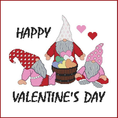 Gnome Greetings: Valentine/Love - Cross Stitch Wonders