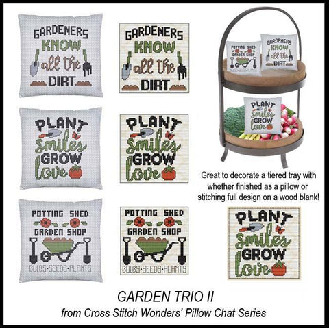 Pillow Chat: Garden Trio II - Cross Stitch Wonders
