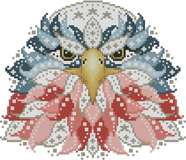 Colorful Eagle: Old Glory - Kitty & Me Designs