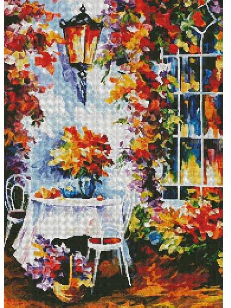 In The Garden Painting (Crop) - Artecy Cross Stitch