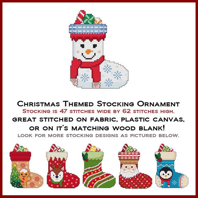 Christmas Stocking: Snowman - Cross Stitch Wonders