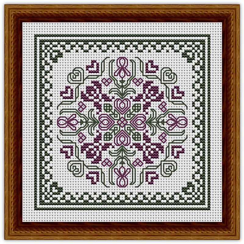 May Hearts Square With Purple Irises - Happiness Is  HeartMade
