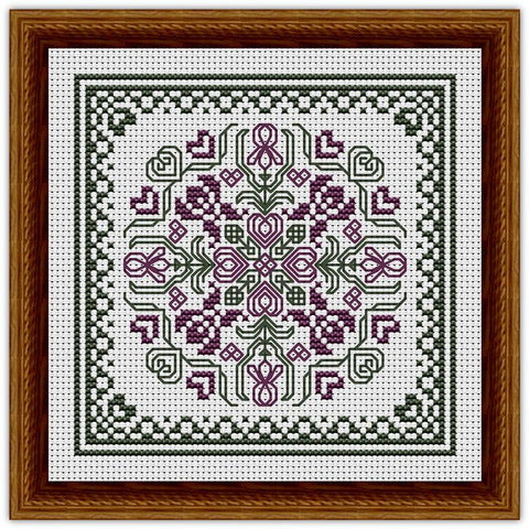 May Hearts Square With Purple Irises - Happiness Is  HeartMade