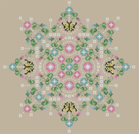 Morning Glory Mandala - Kitty & Me Designs