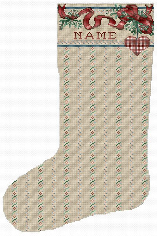 Mistletoe Cuff Heirloom Stocking - Kooler Design Studio