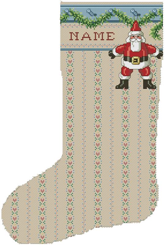 Garland Cuff Heirloom Stocking - Kooler Design Studio