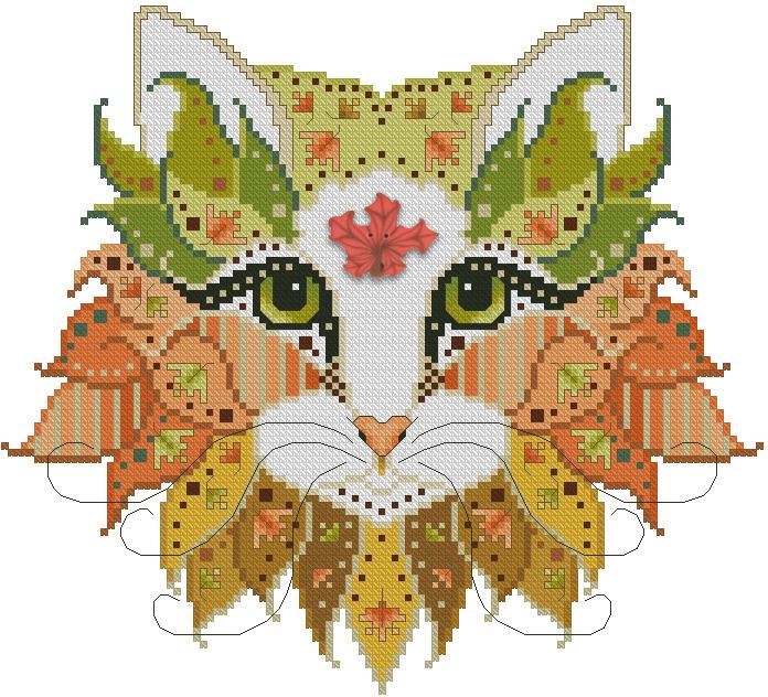 Colorful Cats: Maple Leaf - Kitty & Me Designs