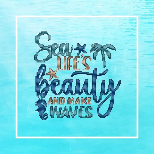 Beach Inspirational: Sea Life's Beauty and Make Waves - Cross Stitch Wonders