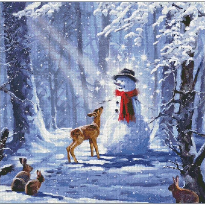 Forest Snowman - Charting Creations