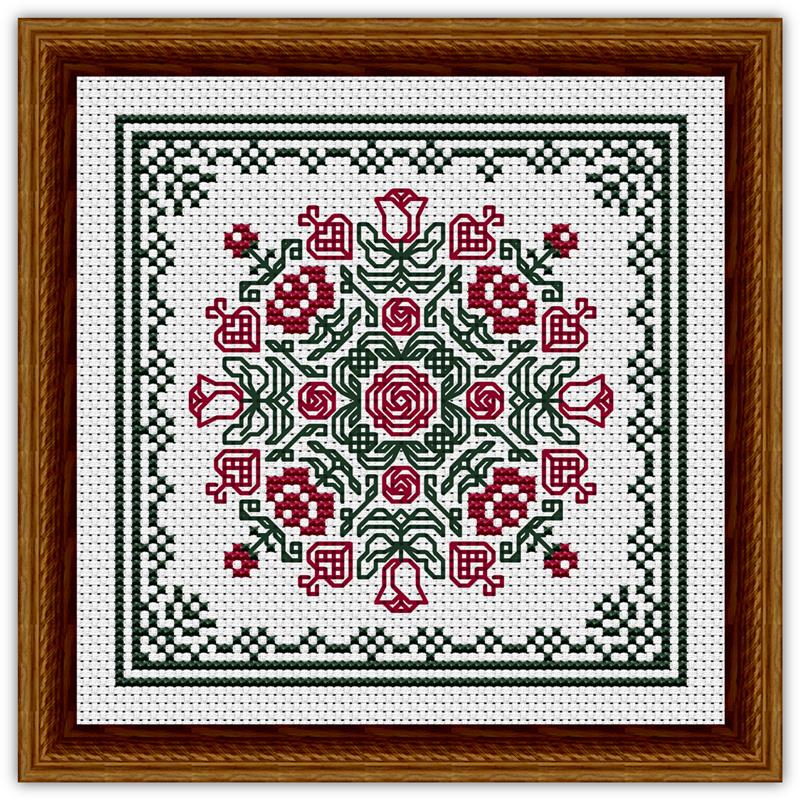 June Hearts Square With Red Roses - Happiness Is  HeartMade