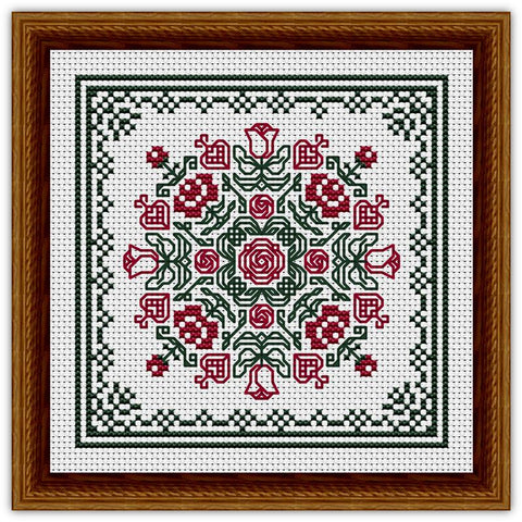 June Hearts Square With Red Roses - Happiness Is  HeartMade