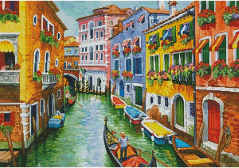 Gondola Ride In Venice - Artecy Cross Stitch