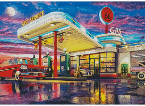 Sunset On Route 66 - Artecy Cross Stitch