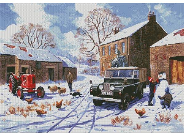Farm in Winter - Artecy Cross Stitch