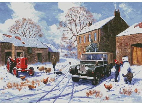 Farm in Winter (Large) - Artecy Cross Stitch