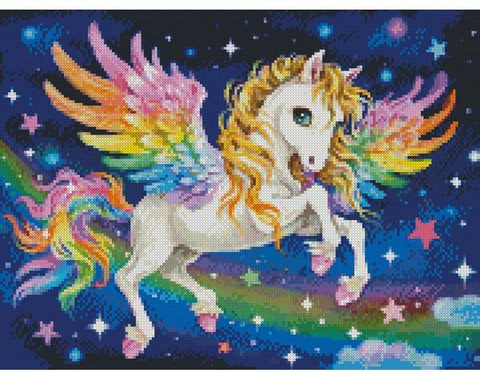Mini Cute Rainbow Pegasus - Artecy Cross Stitch