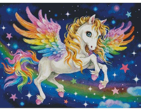 Cute Rainbow Pegasus - Artecy Cross Stitch