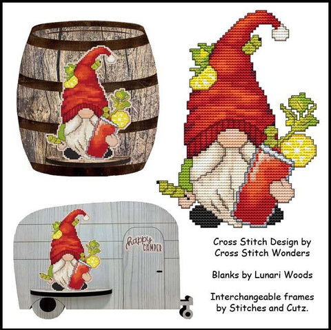 Thirsty Gnome Series: Bloody Mary Gnome - Cross Stitch Wonders