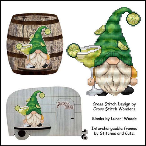 Thirsty Gnome Series: Margarita Gnome - Cross Stitch Wonders