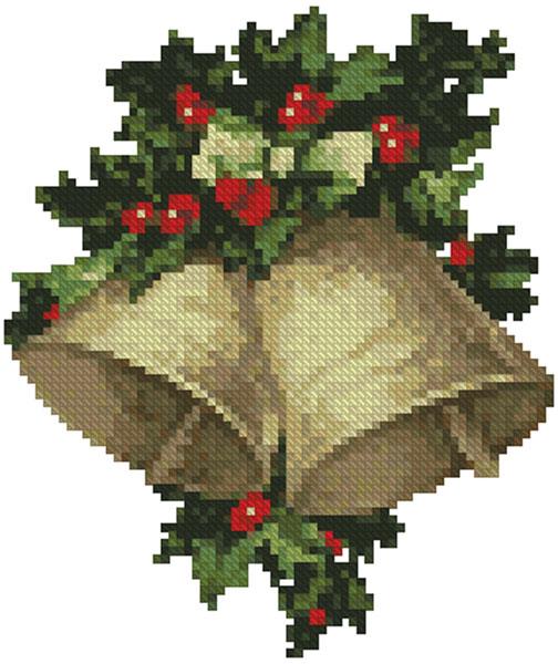 Mini Bells And Holly - Artecy Cross Stitch