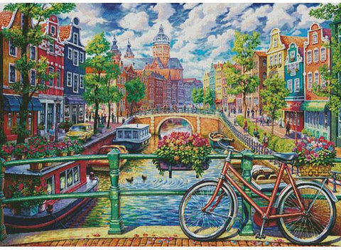 Amsterdam Canal (Large) - Artecy Cross Stitch