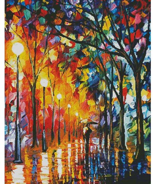 The Stroll Under The Rain - Artecy Cross Stitch