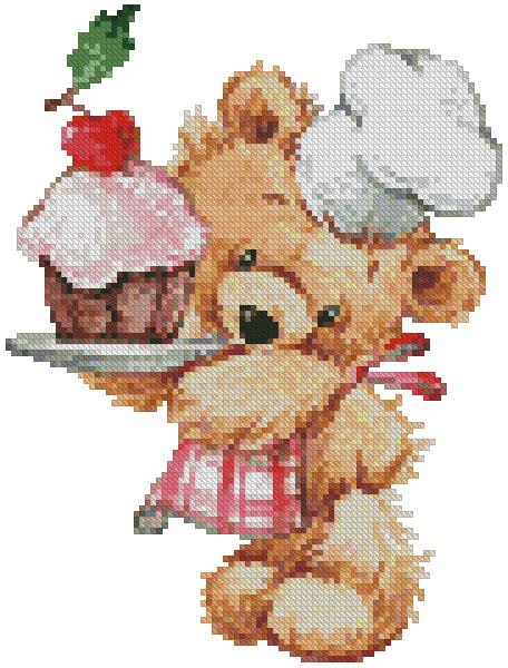 Mini Teddy Chef - Artecy Cross Stitch