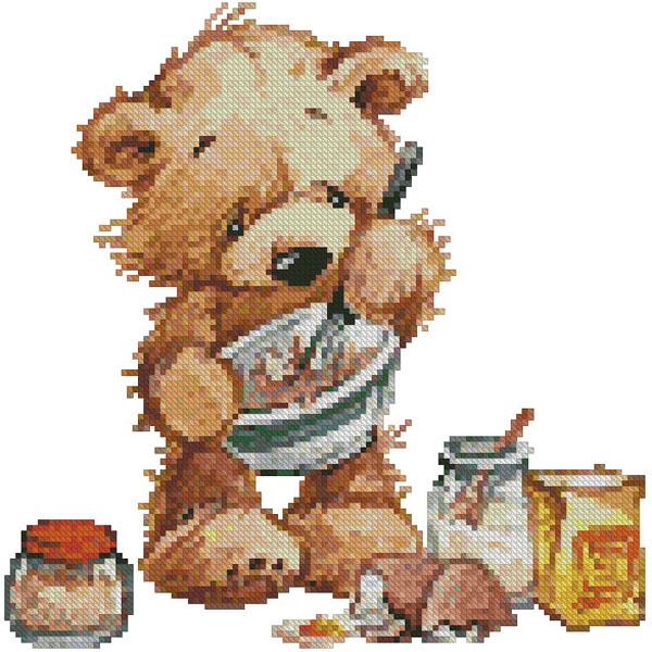 Mini Teddy Chef 2 - Artecy Cross Stitch