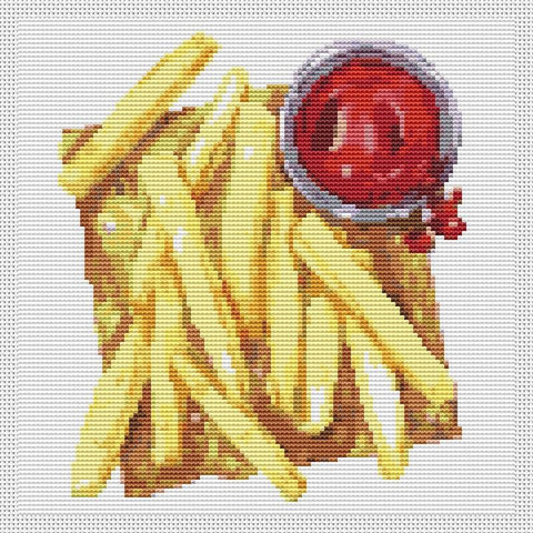 Fast Food Series: French Fries And Sauce - Art of Stitch, The
