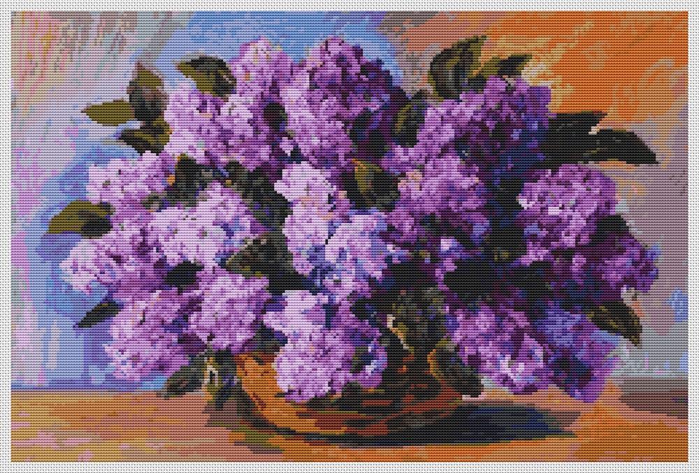 Lilacs In A Vase - Art of Stitch, The