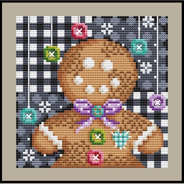 Patchwork Gingerbread Man - Shannon Christine Designs