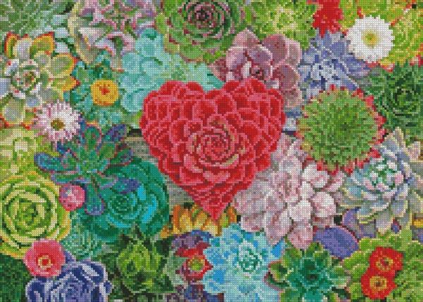 Mini Succulent Love - Artecy Cross Stitch