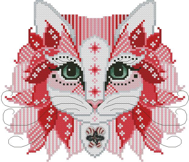 Colorful Cats: Candy Cane - Kitty & Me Designs