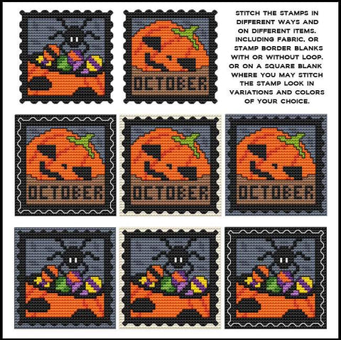 Stamp It Series: Halloween Candy And October - Cross Stitch Wonders