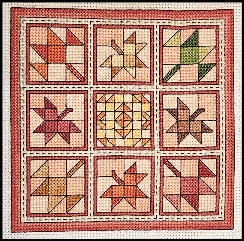 Quilt Blocks 16: Autumn Leaves - Rogue Stitchery