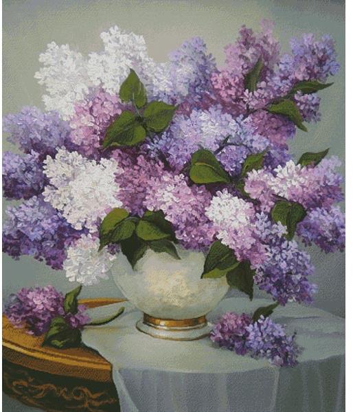 Lilac Romance (Medium)  - Artecy Cross Stitch