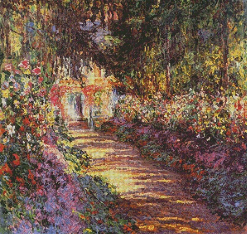 Garden Path At Giverny - Artecy Cross Stitch