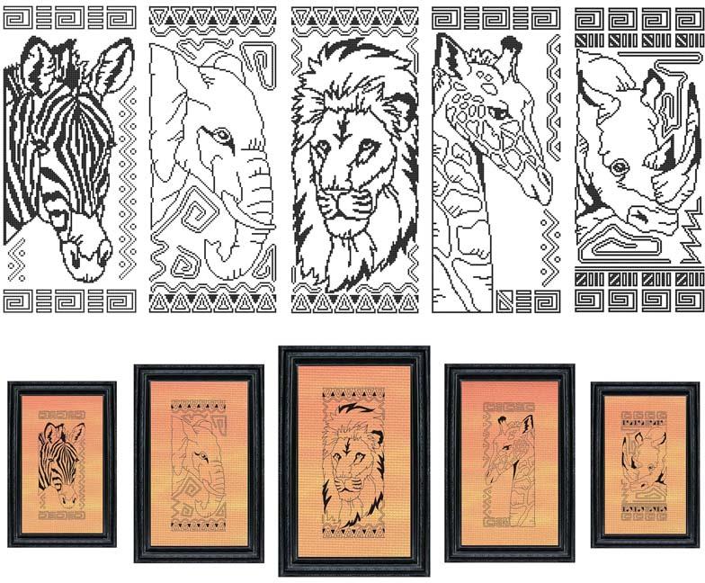 African Animals Combo - Cross Stitch Wonders