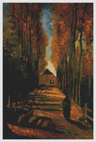 Avenue Of Poplars At Sunset - Art of Stitch, The