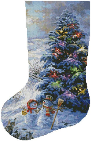 Country Shopping Stocking (Left) - Artecy Cross Stitch