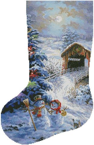 Country Shopping Stocking (Left 2) - Artecy Cross Stitch