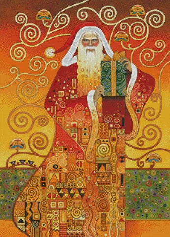 Klimt Santa - Artecy Cross Stitch