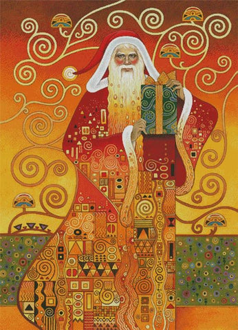 Klimt Santa (Large) - Artecy Cross Stitch
