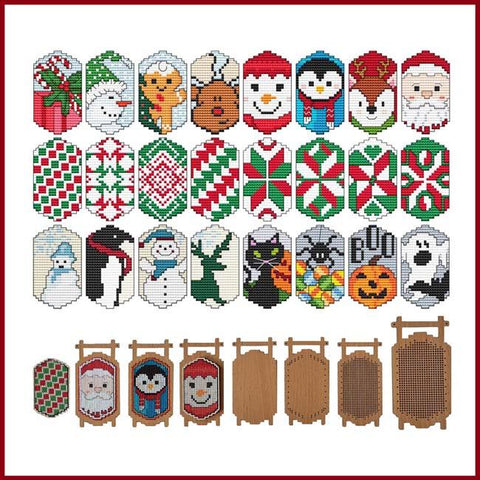 Holiday Sled Bed Combo - Cross Stitch Wonders