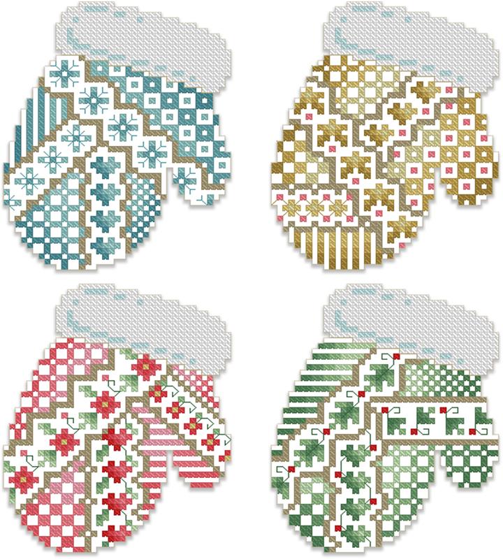 Crazy Mittens Ornaments - Kitty & Me Designs