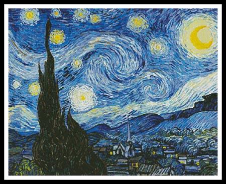 The Starry Night Blue - Artecy Cross Stitch