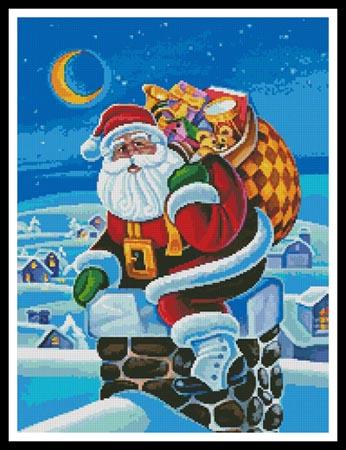 Santa In Chimney - Artecy Cross Stitch
