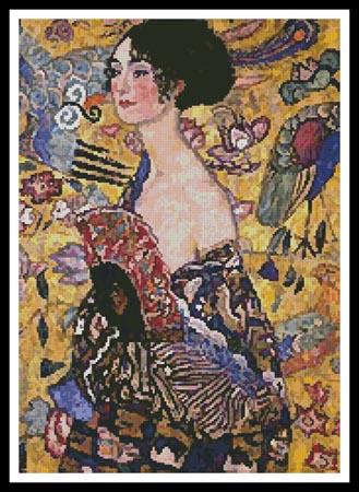Lady With Fan - Artecy Cross Stitch
