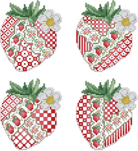 Crazy Strawberries Ornaments - Kitty & Me Designs